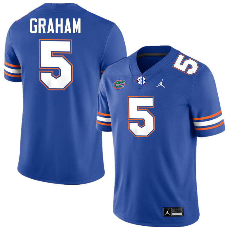 #5 Myles Graham Gators Jersey,Florida Gators College Football Jerseys Stitched-Royal